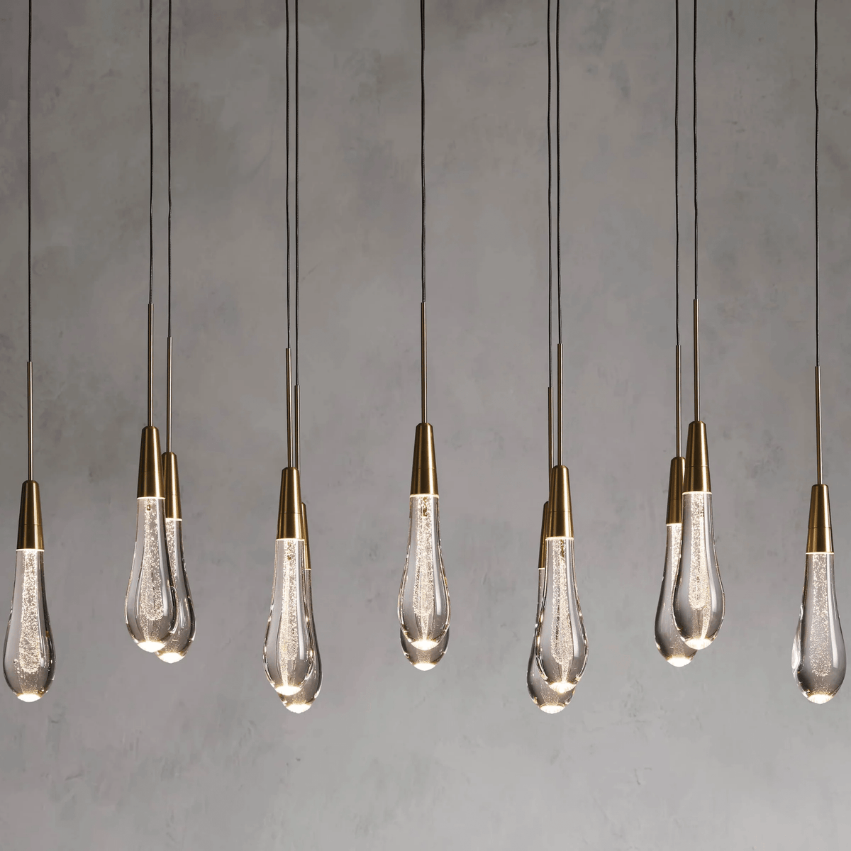 Soltaire Linear Modern Chandelier 37"W - briglamps