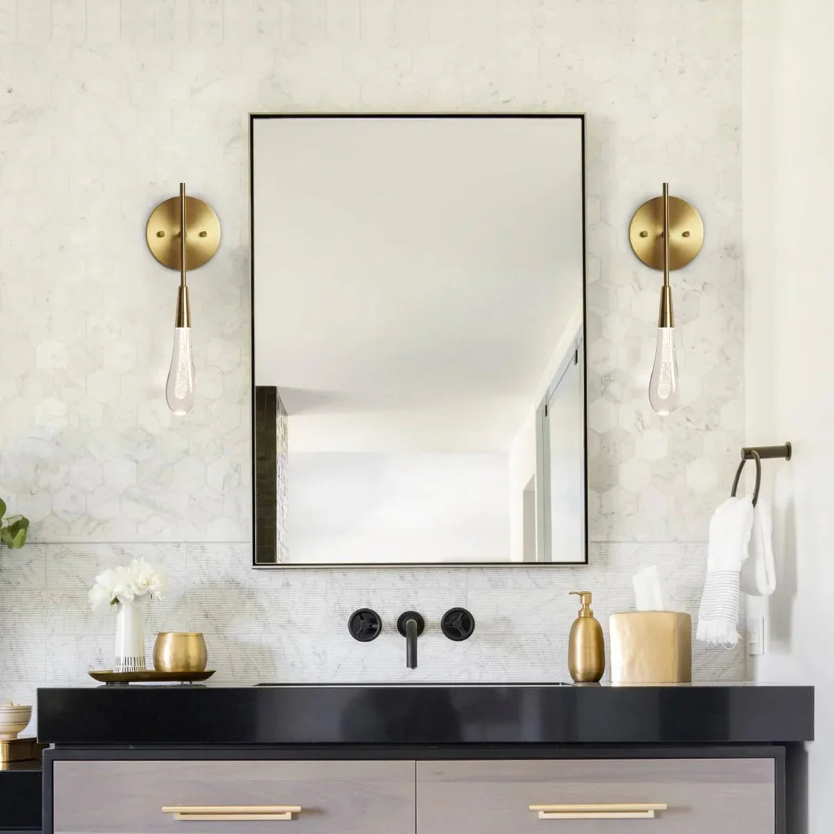 Soltaire Modern Wall Sconce 5"W - briglamps