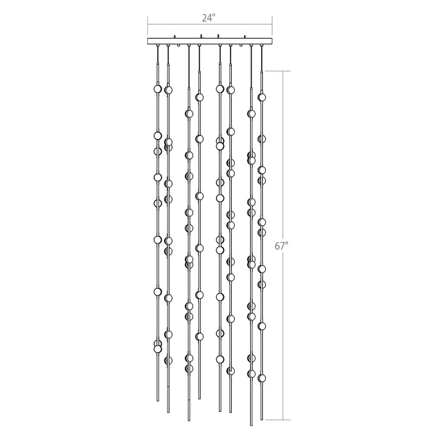 Sonne Constellation 22in Wide Beaded LED Chandelier - briglamps