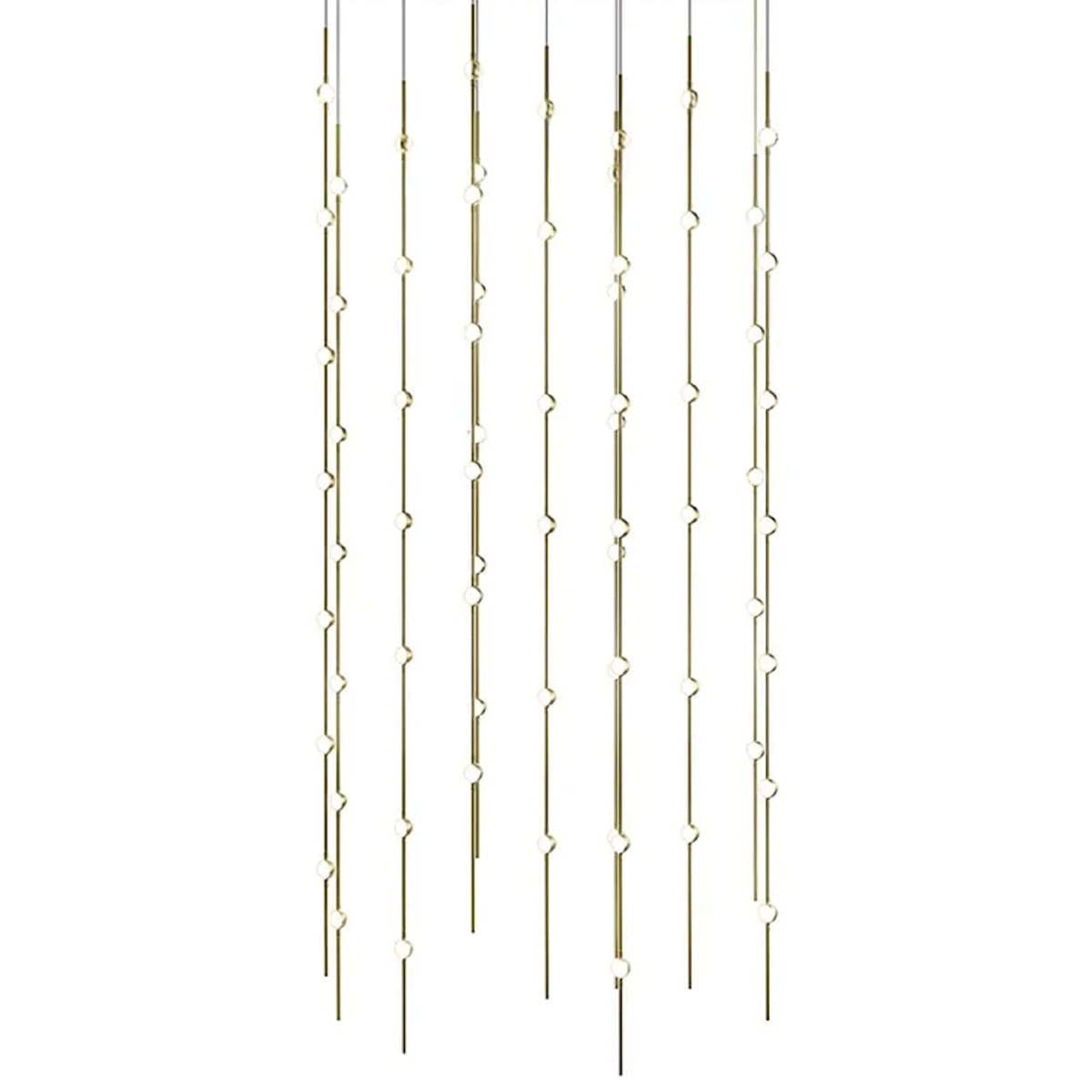 Sonne Constellation 36in Wide Linear Chandelier Satin Brass - briglamps