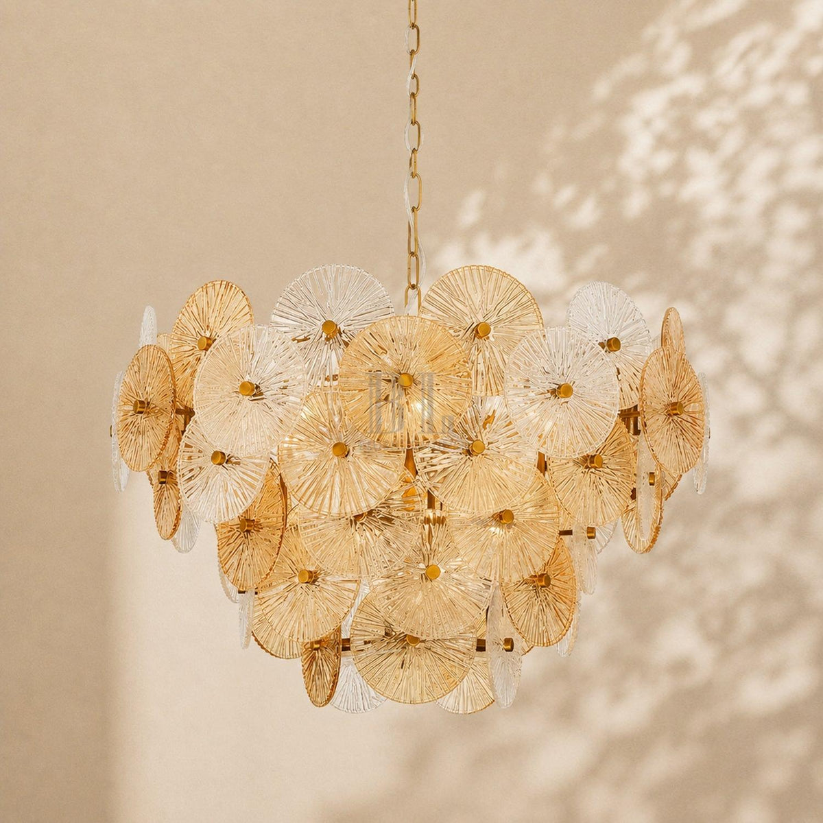 Suna Round Chandelier 12 Light 30"W - Brig Lighting