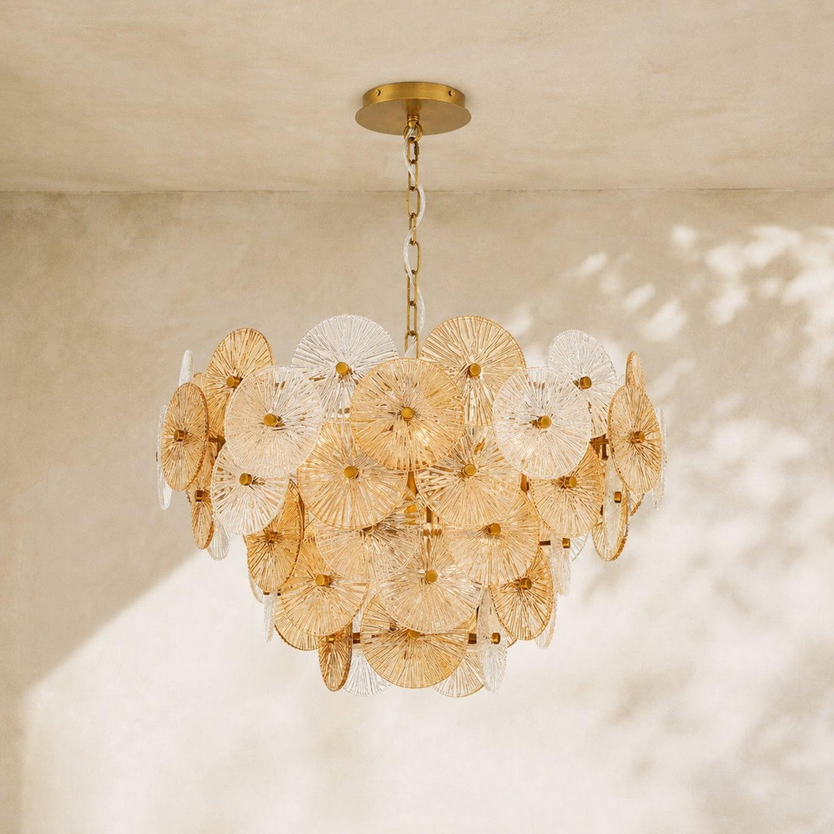 Suna Round Chandelier 12 Light 30"W - Brig Lighting