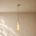Tronchy Glass Pendant - Lacquered Burnished Brass / Smoke