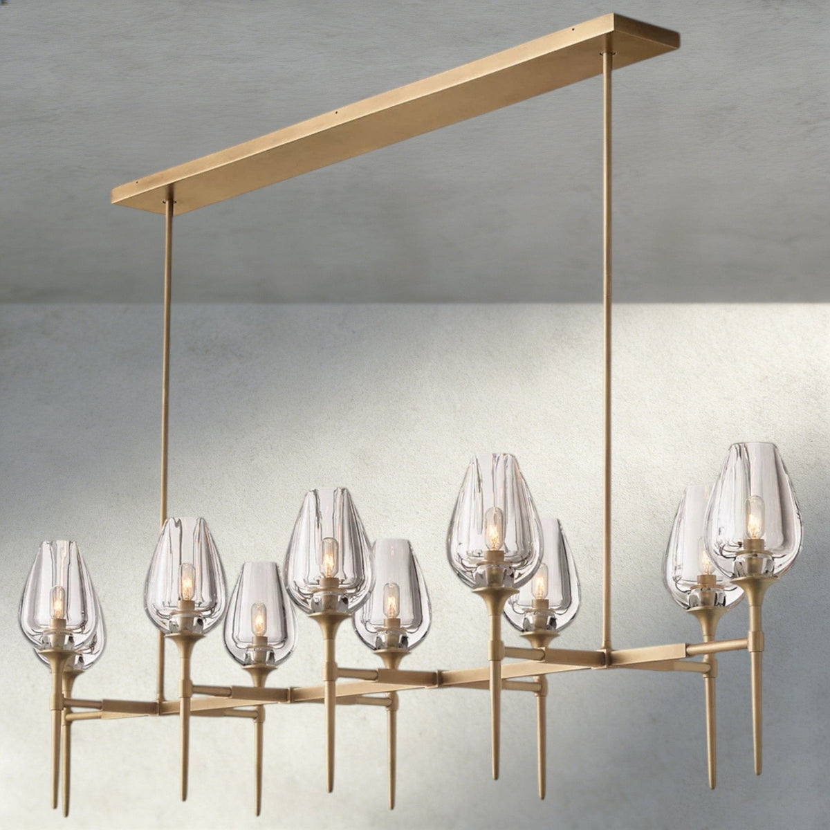 Tulip Linear Chandelier 52", 65" - briglamps