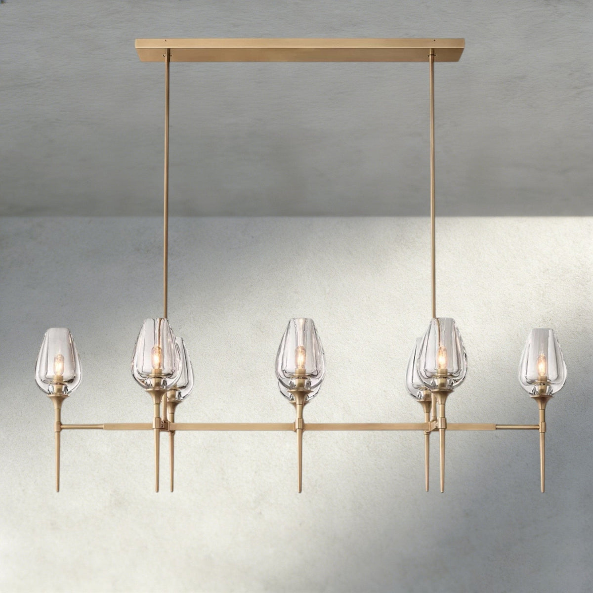 Tulip Linear Chandelier 52", 65" - briglamps