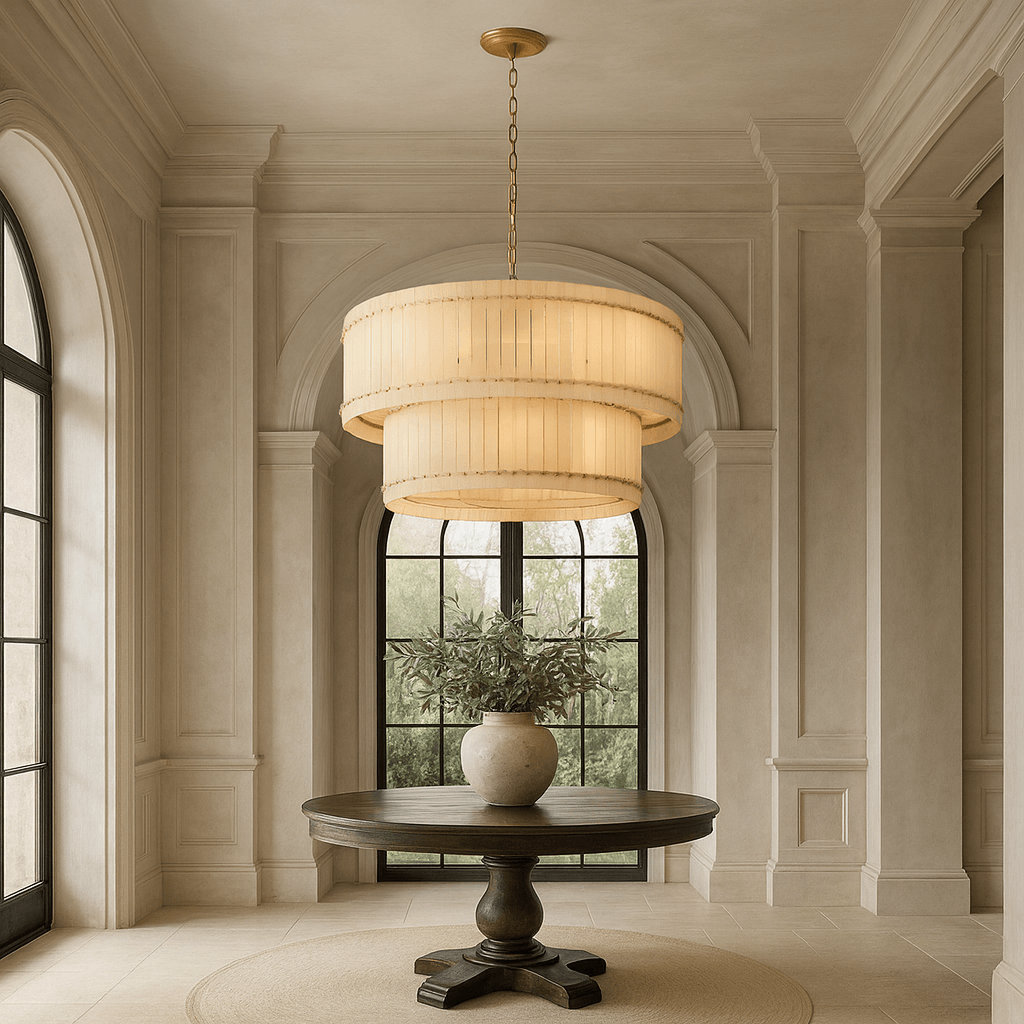 Valmont Marble Chandelier 39" - briglamps