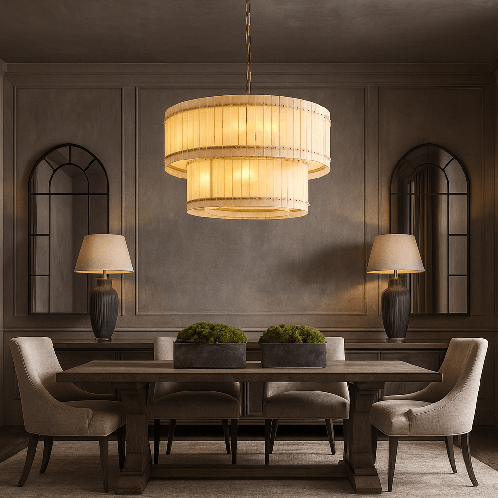 Valmont Marble Chandelier 39" - briglamps