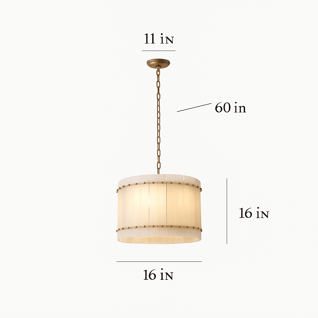 Valmont Marble Round Chandelier 16" - briglamps