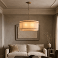 Valmont Marble Round Chandelier 24" - briglamps
