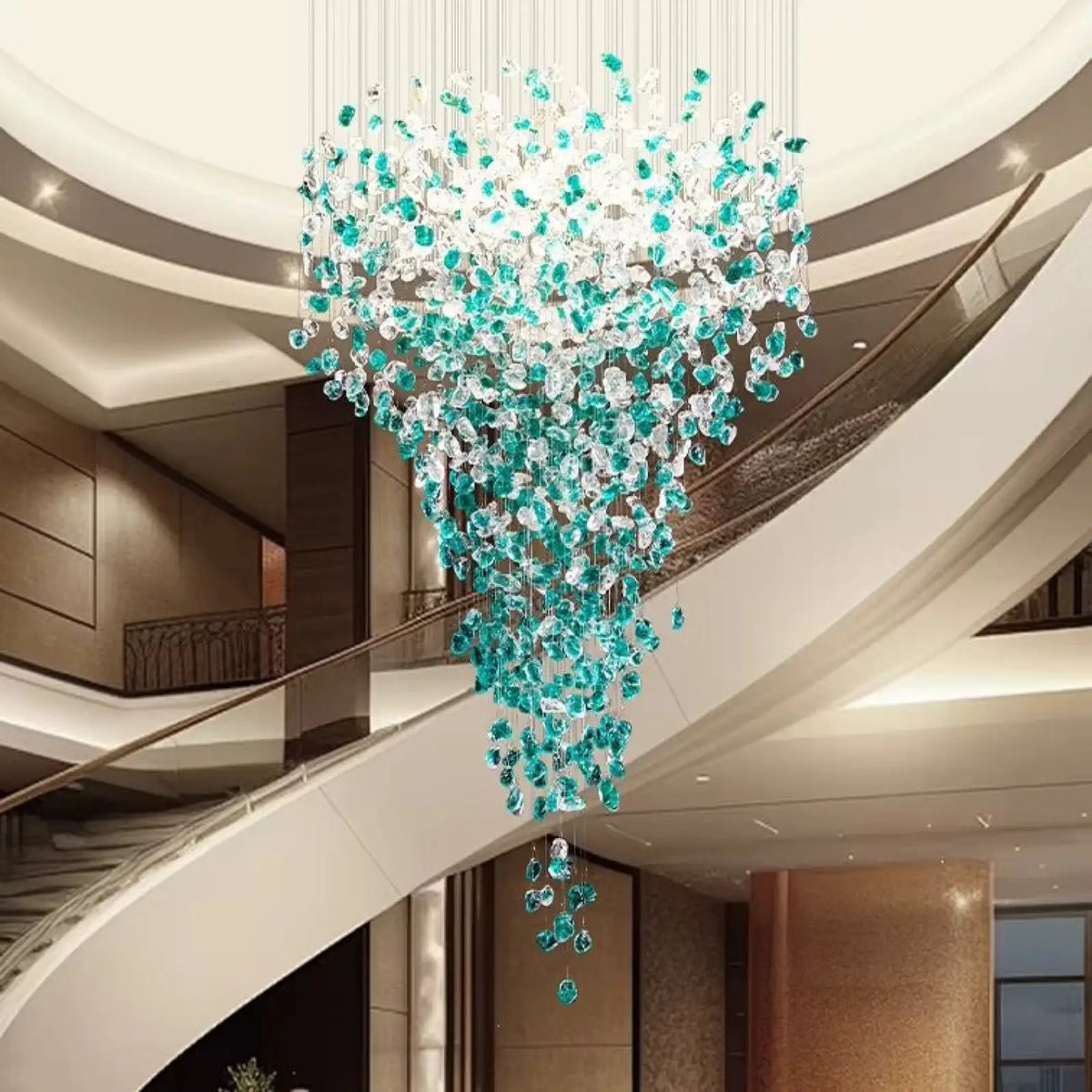 Verde Crystal Foyer Chandelier - briglamps