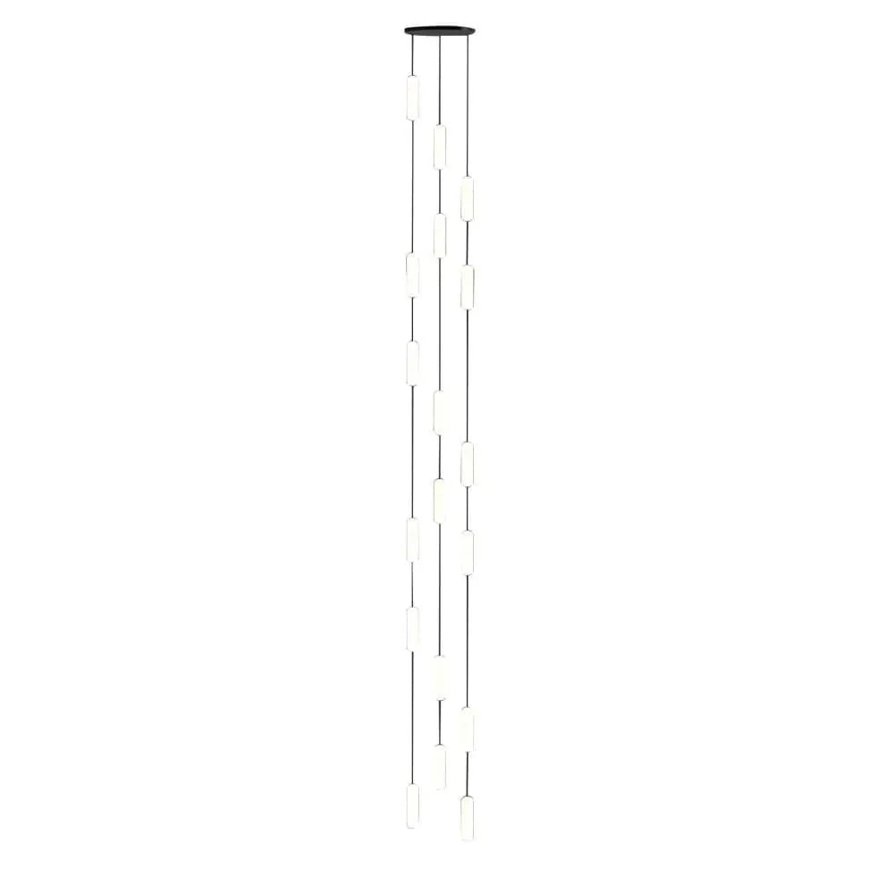 White Long Tube Multi Light Staircase Chandelier - Cyran Lamps