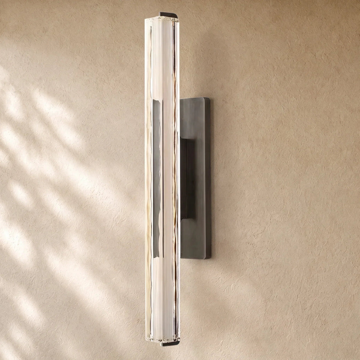 Audubom Crystal Single Sconce - 25’’ / Bronze